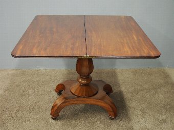 Antique William IV Mahogany Fold Over Table