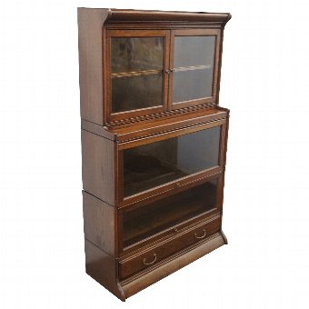Figured Oak Sectional Bookcase