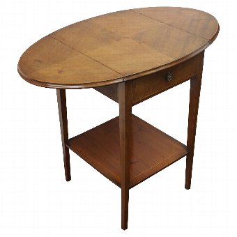 Neat Sheraton Style Inlaid Mahogany Pembroke Table Georgian, Antiques.co.uk only