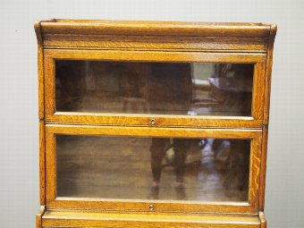 Antique Oak Sectional Bookcase with Drawer