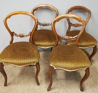 Set of 4 Victorian Balloon Back Chairs
