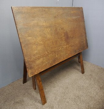 Pine and Oak Framed Adjustable Architects Table