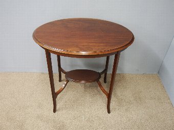 Antique Edwardian Oval Mahogany Occasional Table
