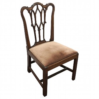 George III Gothic Style Mahogany Side Chair