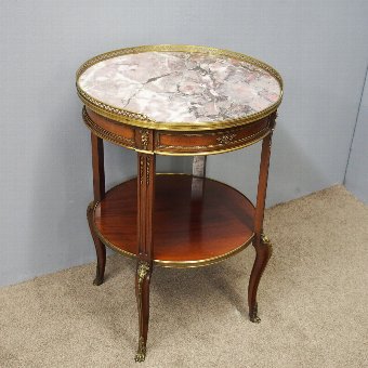 Mahogany and Marble Occasional Table