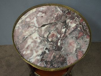 Antique Mahogany and Marble Occasional Table