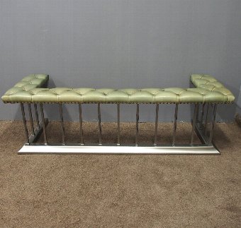 Polished Steel and Green Leather Club Fender