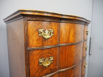 Antique George II Style Walnut Chest on Chest