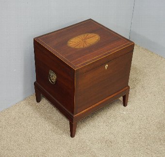 George III Mahogany Inlaid Vin Du Gard