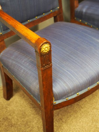 Antique  Pair of French Walnut Fauteuils