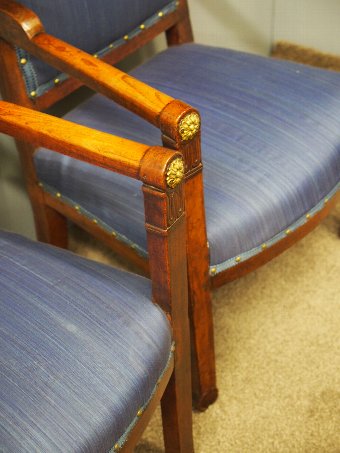 Antique  Pair of French Walnut Fauteuils