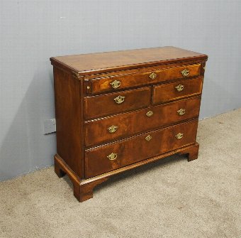 Georgian Style Walnut Bachelors Chest of Drawers