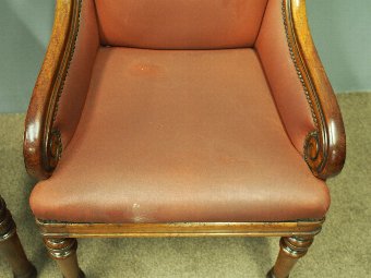 Antique Pair of Mahogany Library Chairs