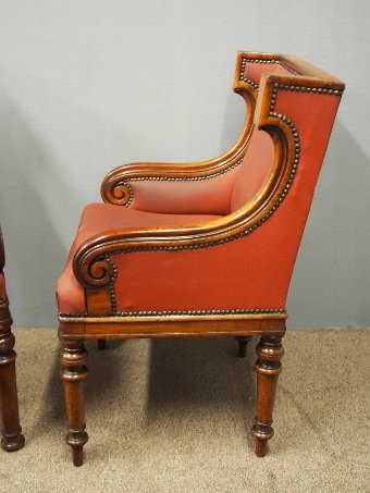 Antique Pair of Mahogany Library Chairs