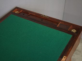 Antique Regency Rosewood and Brass Inlaid Lap Desk