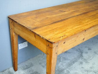 Antique Victorian Yellow Pine Kitchen Table