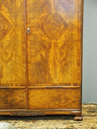 Antique Mahogany Two Door Wardrobe by Whytock and Reid