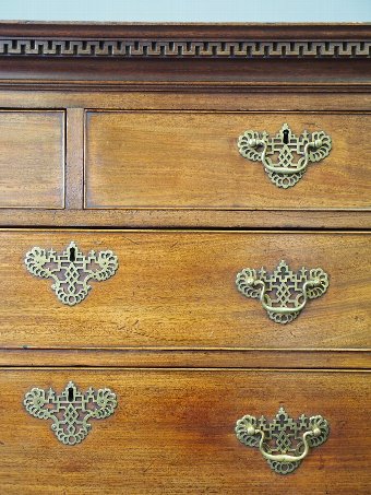 Antique George III Chippendale Style Mahogany Chest on Chest