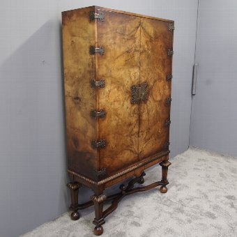 Carolean Style Walnut Cupboard on Stand