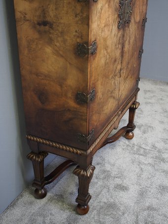 Antique Carolean Style Walnut Cupboard on Stand