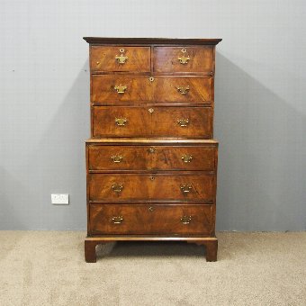 George II Figured Walnut Chest on Chest
