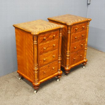 Pair of Satin Birch Pedestals