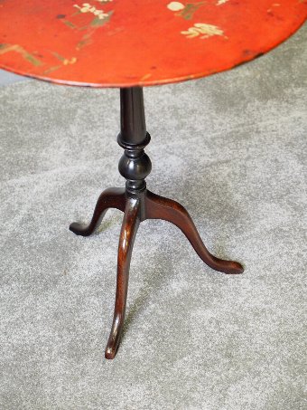 Antique Metal and Hardwood Occasional Table