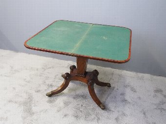Antique George III Inlaid Mahogany Games Table