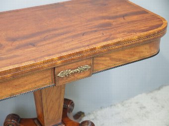 Antique George III Inlaid Mahogany Games Table