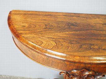 Antique Victorian Rosewood Games Table