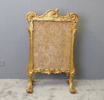 Chippendale Style Carved Giltwood and Gesso Screen