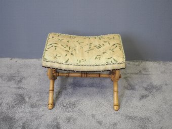 Antique Faux Bamboo Window Seat or Stool