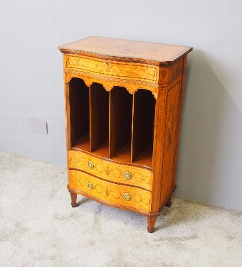 George III Style Inlaid Music Cabinet