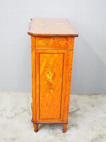 Antique George III Style Inlaid Music Cabinet