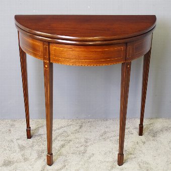 Georgian Style Mahogany Fold-over Games Table