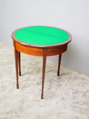 Antique Georgian Style Mahogany Fold-over Games Table