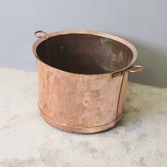 Large Seamed Copper Pot or Log Basket