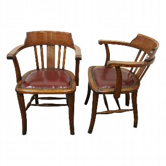 Pair of Oak Desk Chairs