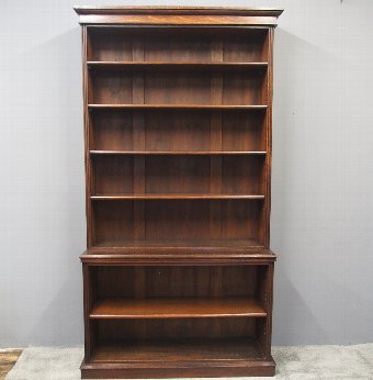Victorian Oak Open Bookcase