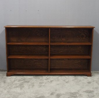 Mahogany Double Section Open Bookcase