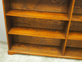 Antique Mahogany Double Section Open Bookcase