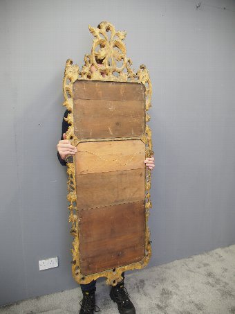 Antique Pair of Large Carved Giltwood Wall Mirrors 