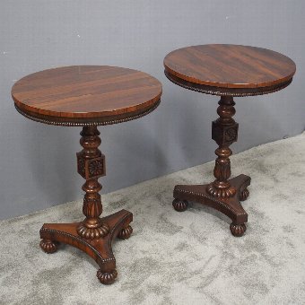 Pair of Rosewood and Goncalo Alves Occasional Tables