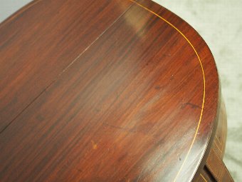 Antique George III Mahogany Inlaid Foldover Tea Table