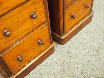 Antique Pair of Mid Victorian Mahogany Chest of Drawers or Bedsides