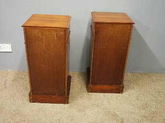 Antique Pair of Neat Sized Mahogany Bedside Cabinets