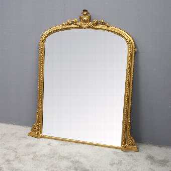 Victorian Carved and Gilded Overmantel Mirror