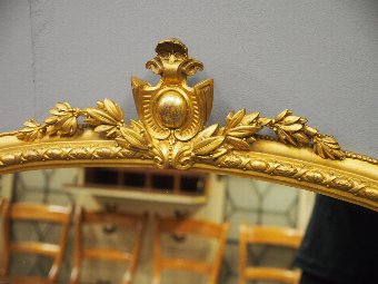 Antique Victorian Carved and Gilded Overmantel Mirror