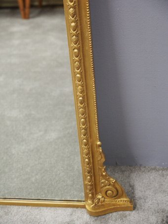 Antique Victorian Carved and Gilded Overmantel Mirror