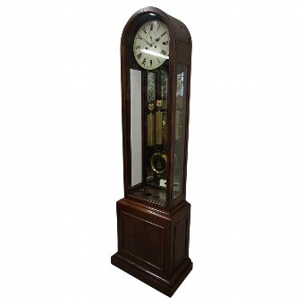 Domed Top Walnut and Burr Walnut Clock By William Barr of Govan